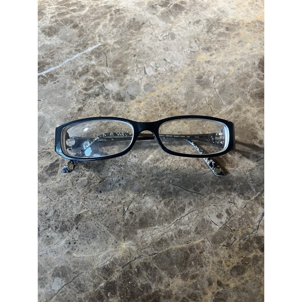 Bebe Eyeglasses Breezy BB5020‎ Women Black Full Rim Plastic Glasses Frames 52 mm